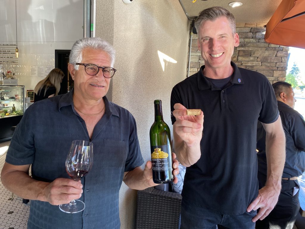 Domenico Winemaker Domenico with 2003 Syrah-Cabernet