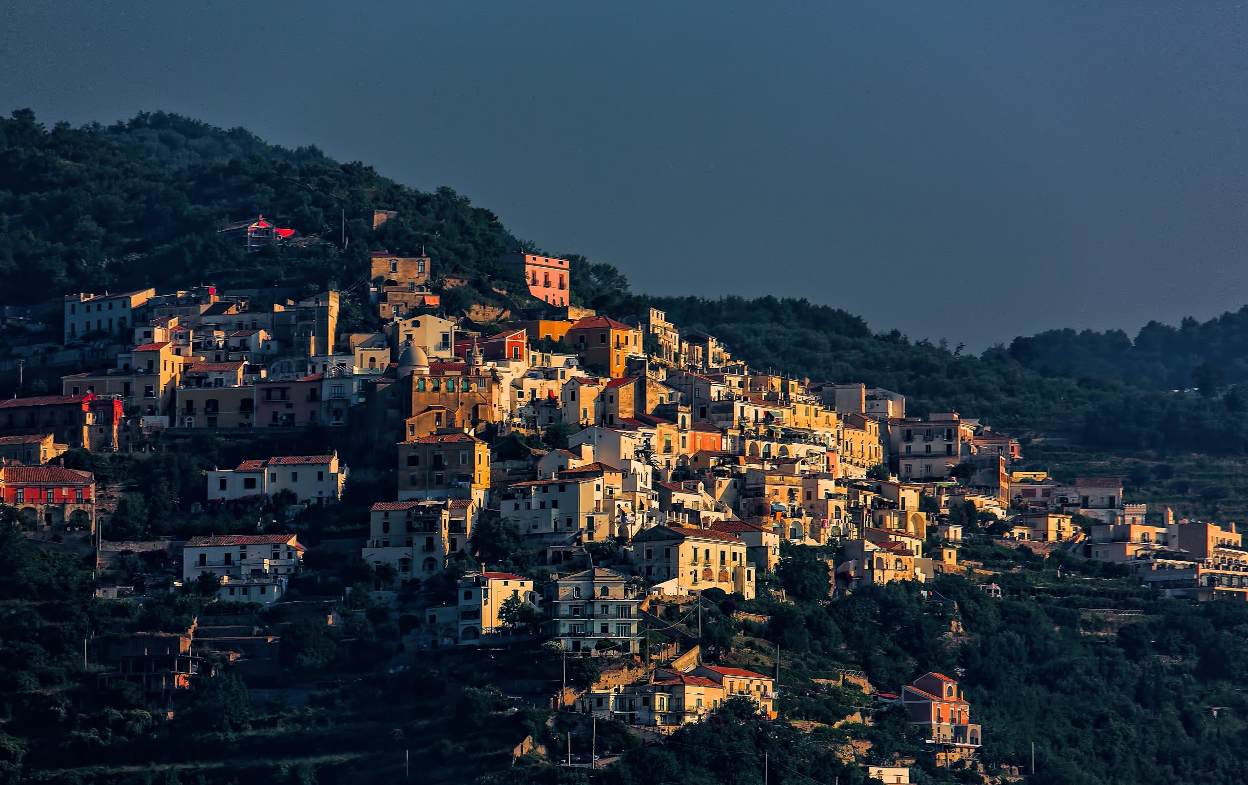 A small hillside town in Campania, Italy